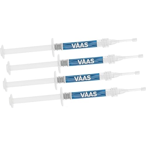 Teeth Whitening Gel for Trays, 4 Take Home Syringes, 35% Carbamide Peroxide, with Potassium-Nitrate, Trays Not Included, USA Made, Teeth Whitening Kit by Everest VAAS