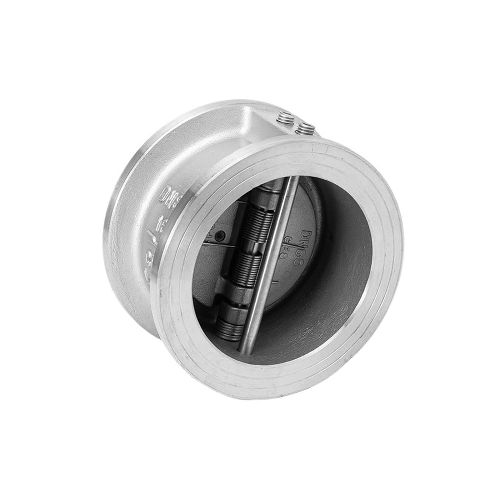 Clapet anti-retour double battant inox 304 DN80 H76W-16P pour tuyauterie
