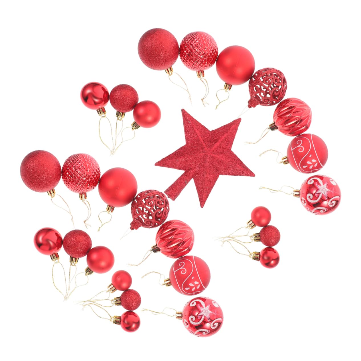 Boules de Noël et ornements suspendus pour décoration de sapin festif