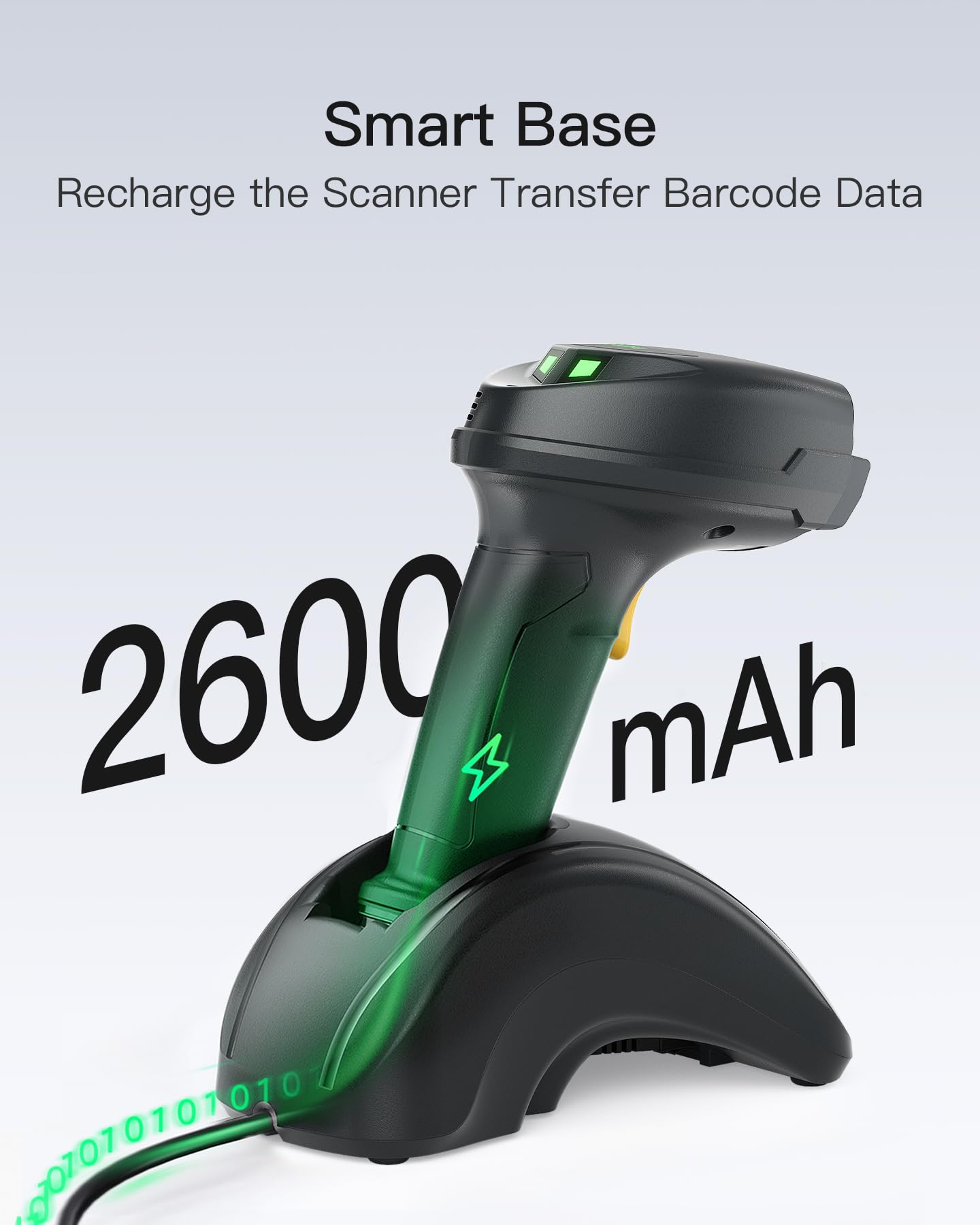 Inateck Kabelloser Barcode Scanner QR Code Scanner 1D 2D Bluetooth 2.4G USB 3-in-1 Kompatibel Windows iOS Android Mac Linux