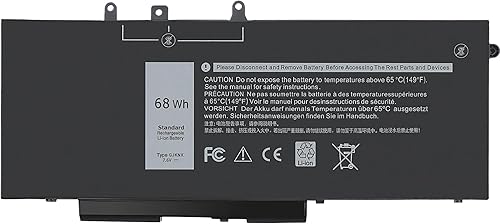 68WH GJKNX 7.6V Batería de repuesto para Dell Latitude 5480 5580 5490 5491 5580 5590 5591 5280 5288 5488 5491 5495 E5480 E5580 E5495 0 E55 Alto