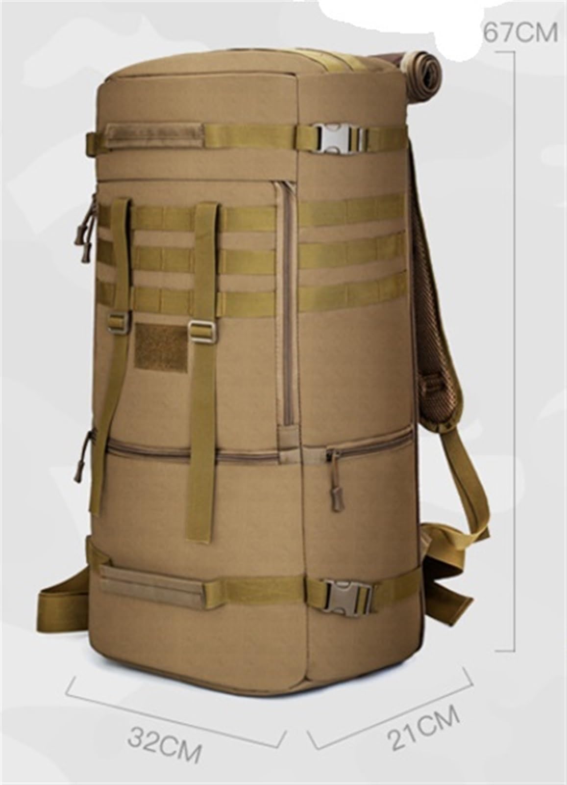 Mochila Viaje para Escalar Mochila De Senderismo Grande, Mochila De Escalada Multifuncional, Mochila De Montañismo Para Acampar Mochila Trekking(B)
