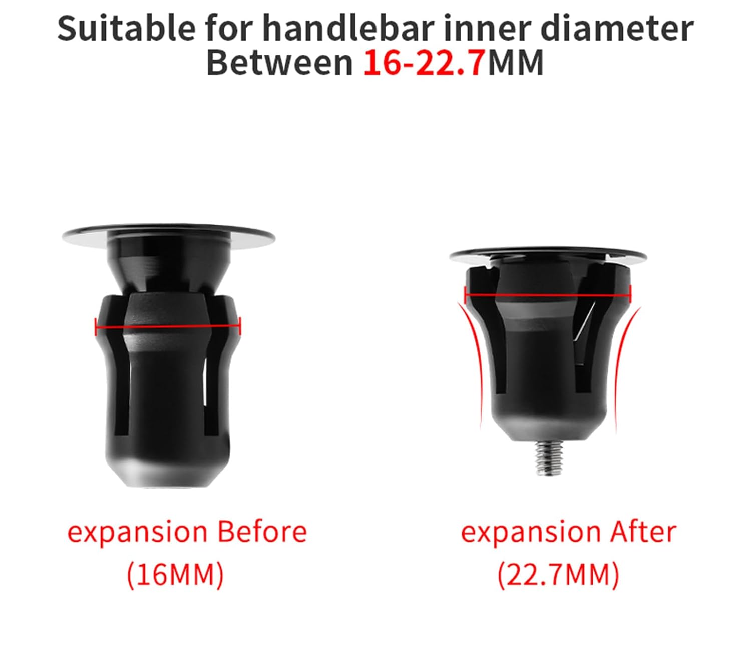 1 Pair Bike Handlebar End Plugs, Aluminum Alloy Bike Handle Bar End Cover Grip Plugs for Road Bike Mountain Bike MTB BMX (Scythe of Death)