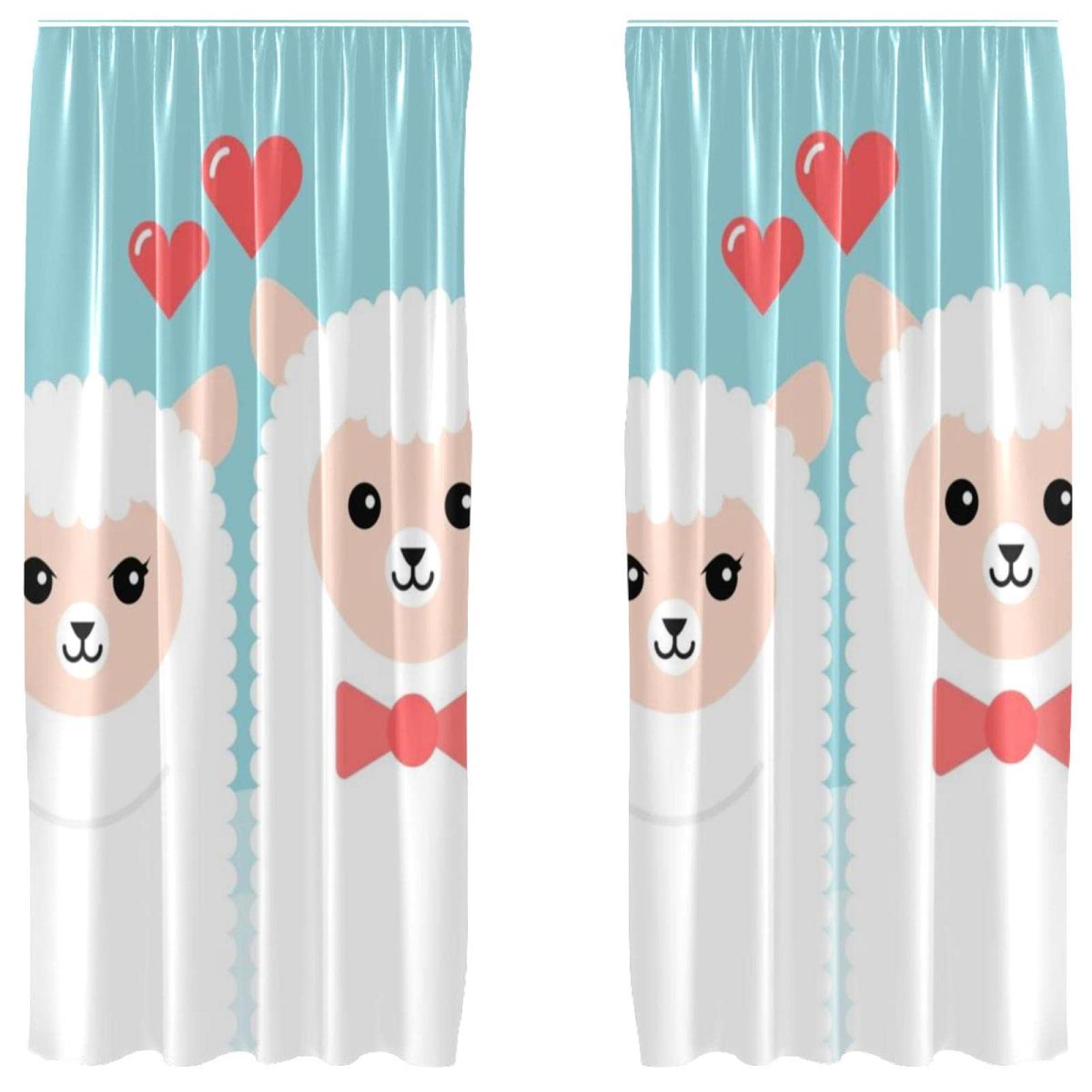 Cortinas opacas de alpaca animada infantiles para habitacion de 55x84 pulgadas