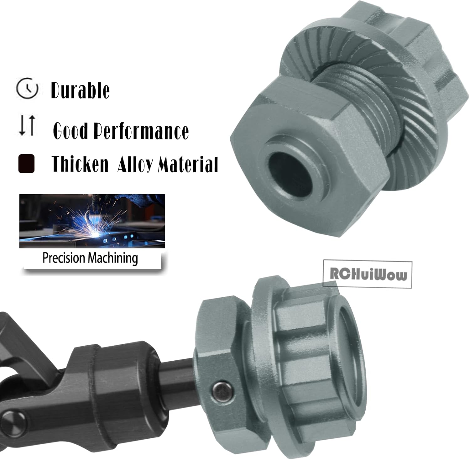 RC Driveshafts Axles Upgrades Part for 1/8 Typhon 3S BLX,Typhon Mega 550,Front Rear Steel 45# Drive Shafts CVD w/ 17mm Wheel Hex Hub,Black &Titanium