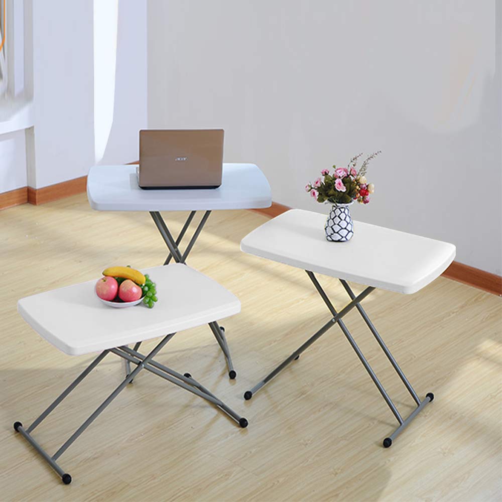 Tavolo Pieghevole Thinia Home 150 Cm - Bianco, Resina E Acciaio, Per Esterni O Eventi - Foto 10