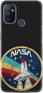 Kılıfland OnePlus Nord N10 ile Uyumlu NASA Baskılı Silikon Kılıf, Siyah