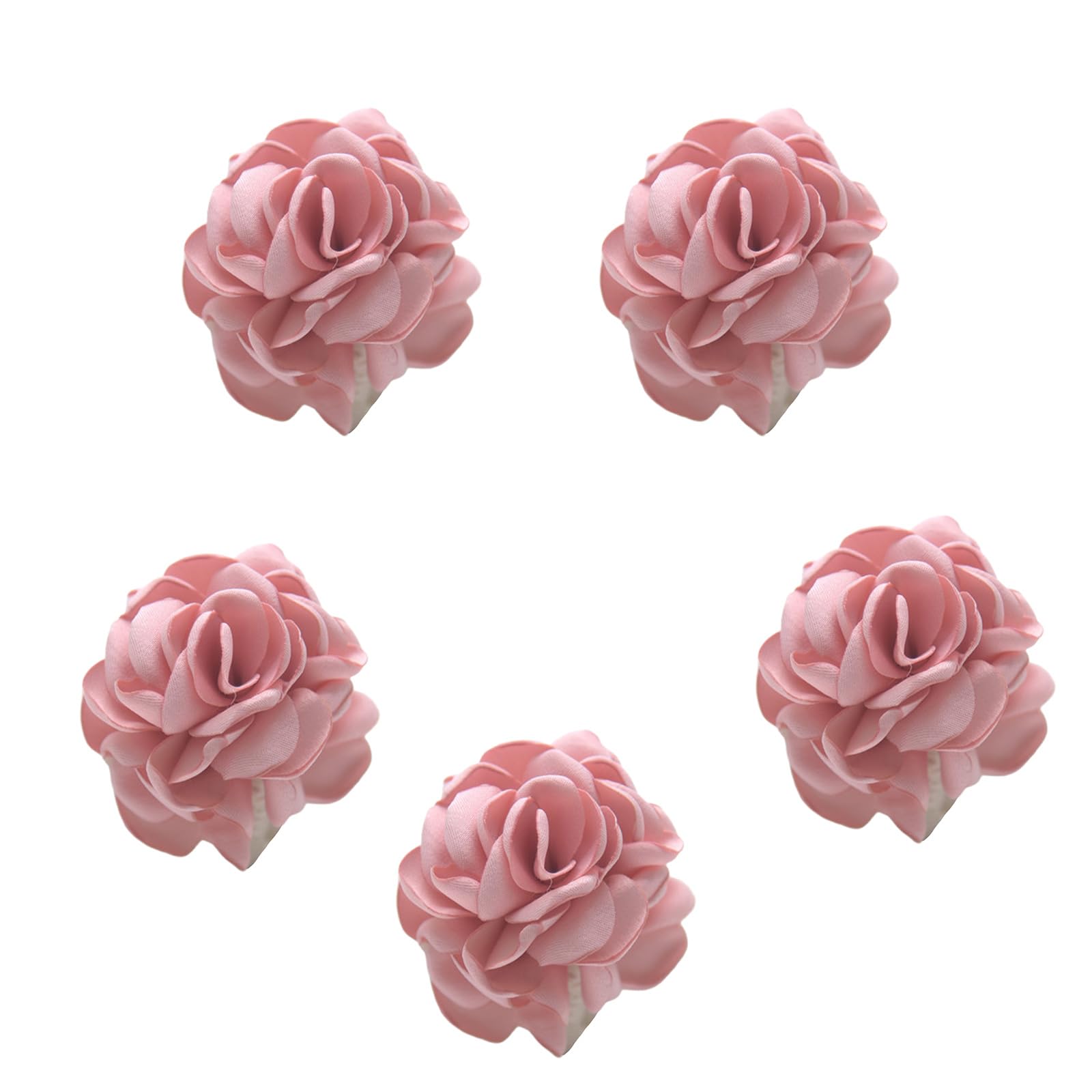 Nucelit 6 Pieces Fabric Flower Tissue Rings Serviettes Holder Tissue Buckle Flower Serviettes Rings Fabric Texture for Buckle
