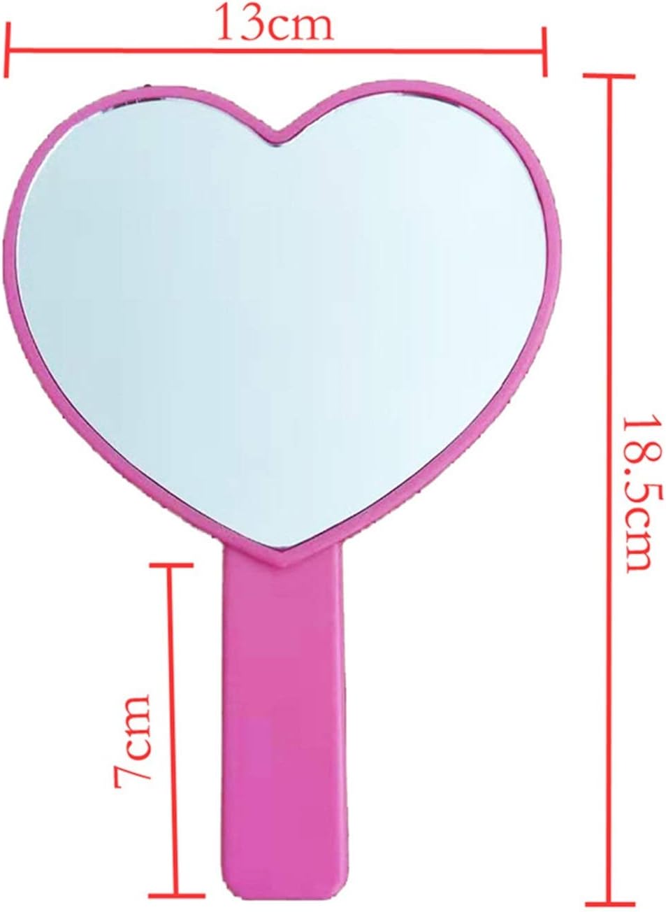 BBAUER Vanity Mirror Portable Handheld Makeup Mirror Vanity Mirror Makeup Dresser with Handle Hand Mirror Makeup Mirror Ladies Small Mirror Gift Makeup Mirror (Color : A)