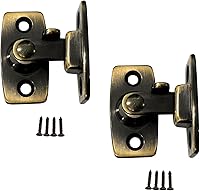 Vista 12 de QCAA Barra de obturador/pestillo de puerta de latón macizo, 7/8" x 2-3/32", latón pulido, paquete de 2, fabricado en Taiwán