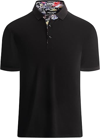 Alex Vando Mens Polo Shirts Short Sleeve Regular Fit Fashion Designed Shirt