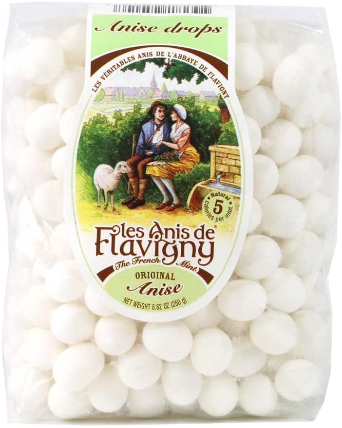 L'Abbaye de Flavigny Anise Drops - French Hard Candy - Large Bag 8.8 oz