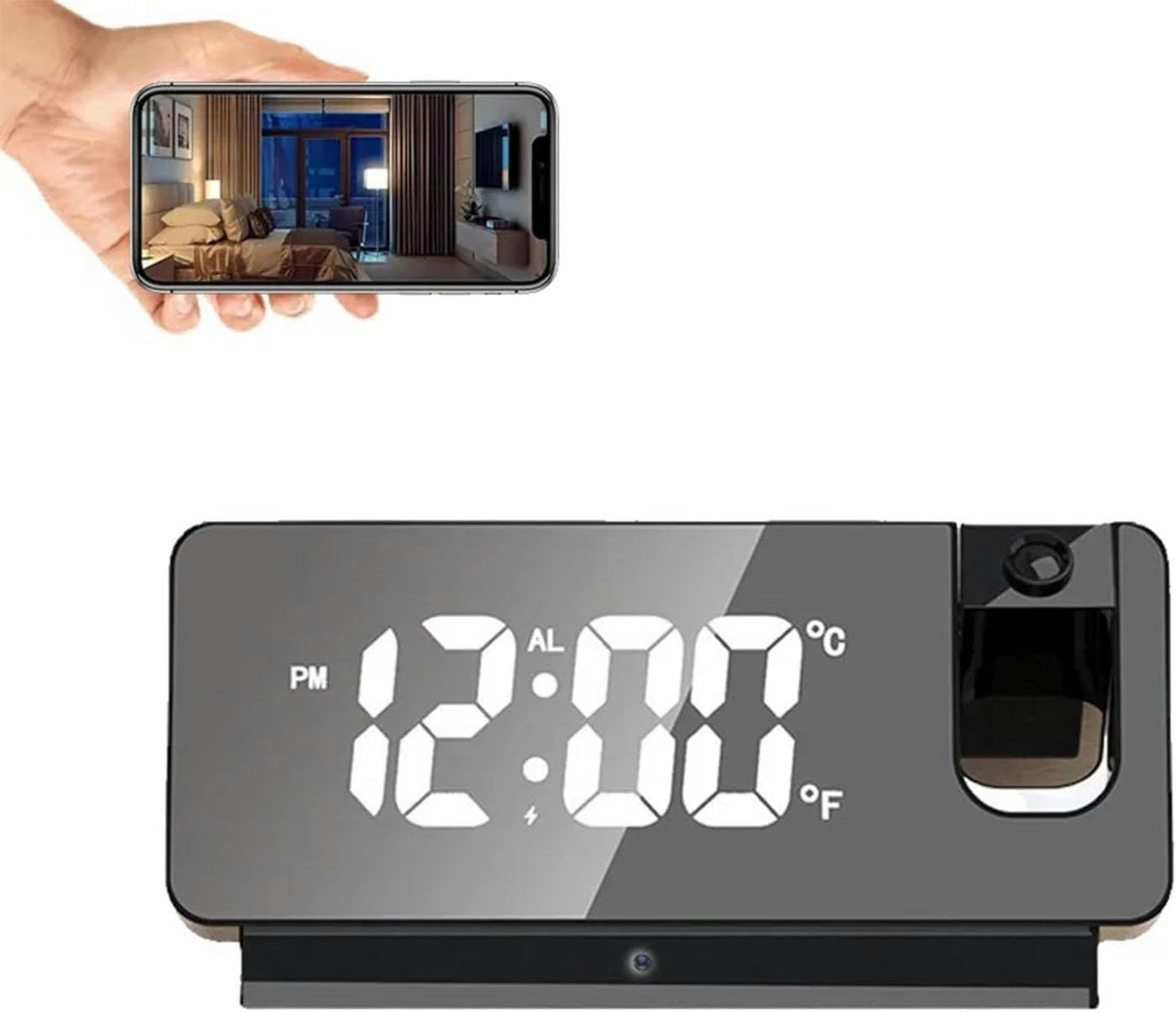 Enregistreur vidéo WiFi et mini horloge pour surveiller la chambre des enfants