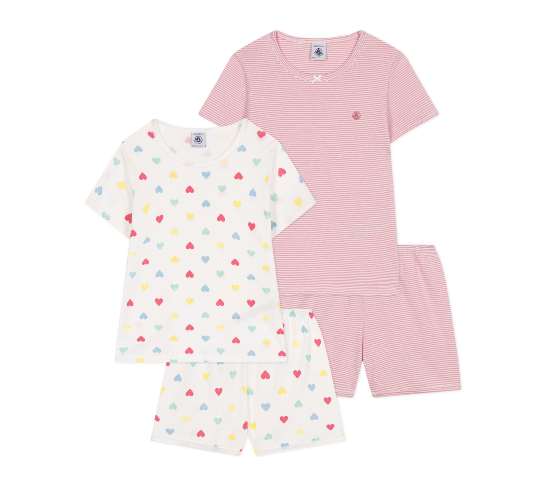 Petit Bateau Damen Pyjama – Baumwoll-Shorts Mit Paris-Print, Bequemer Schlafanzug Von Der Französischen Marke