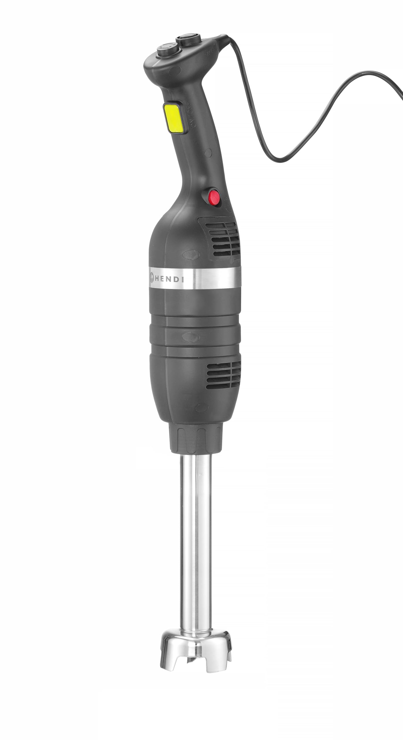 HENDI Frullatore a immersione, asta frullatore: 300mm, velocità regolabile: 4000 a 16000 g/min, processa fino a 30L, frullatore a mano, mixer ad immersione, ø100x(H)716mm, 230V/350W, inox, poliammide