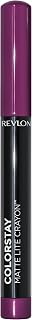 Revlon Batom ColorStay Matte Lite Crayon com apontador integrado, fórmula fosca sem secagem de longa duração, cor labial à prova de transferência, 012 On Cloud Wine, 1,3 g