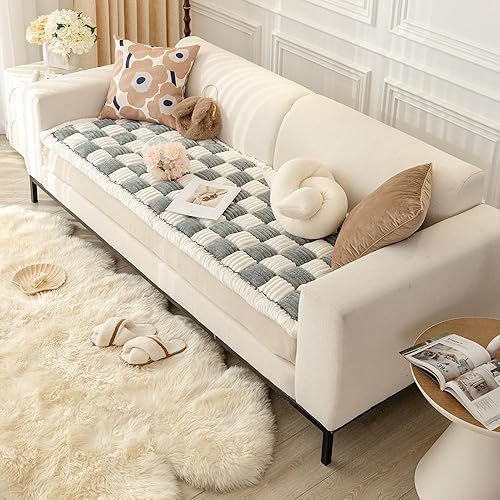 Miniatura 8 de Funda protectora de sofá, para perros, funda de sofá lavable para mascotas, para perros grandes, 27.6 x 70.9 pulgadas, gris