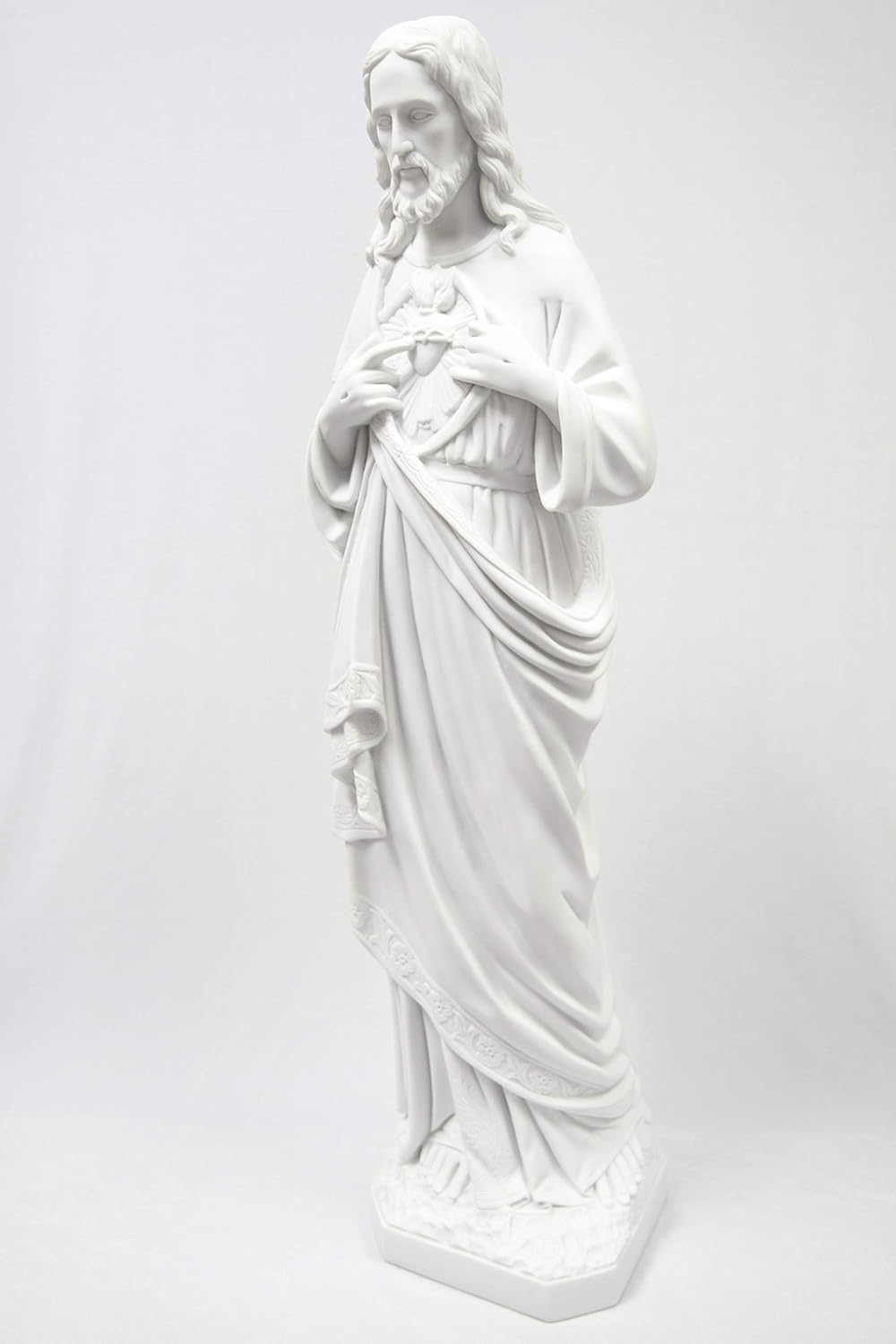 Vittoria Collection 33 Inch Sacred Heart of Jesus Italian Statue Sculpture Made in Italy Indoor Outdoor Garden
