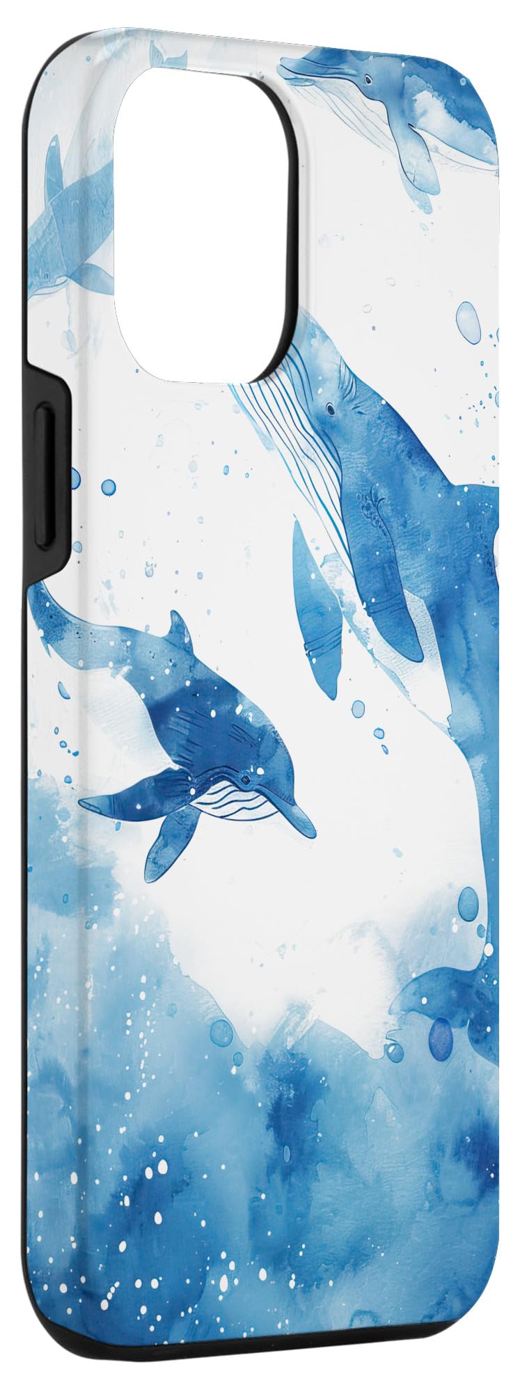iPhone 12 Pro Max Watercolor Pastel Indigo Beach Sandy shores Elements Pattern Case - Image 3