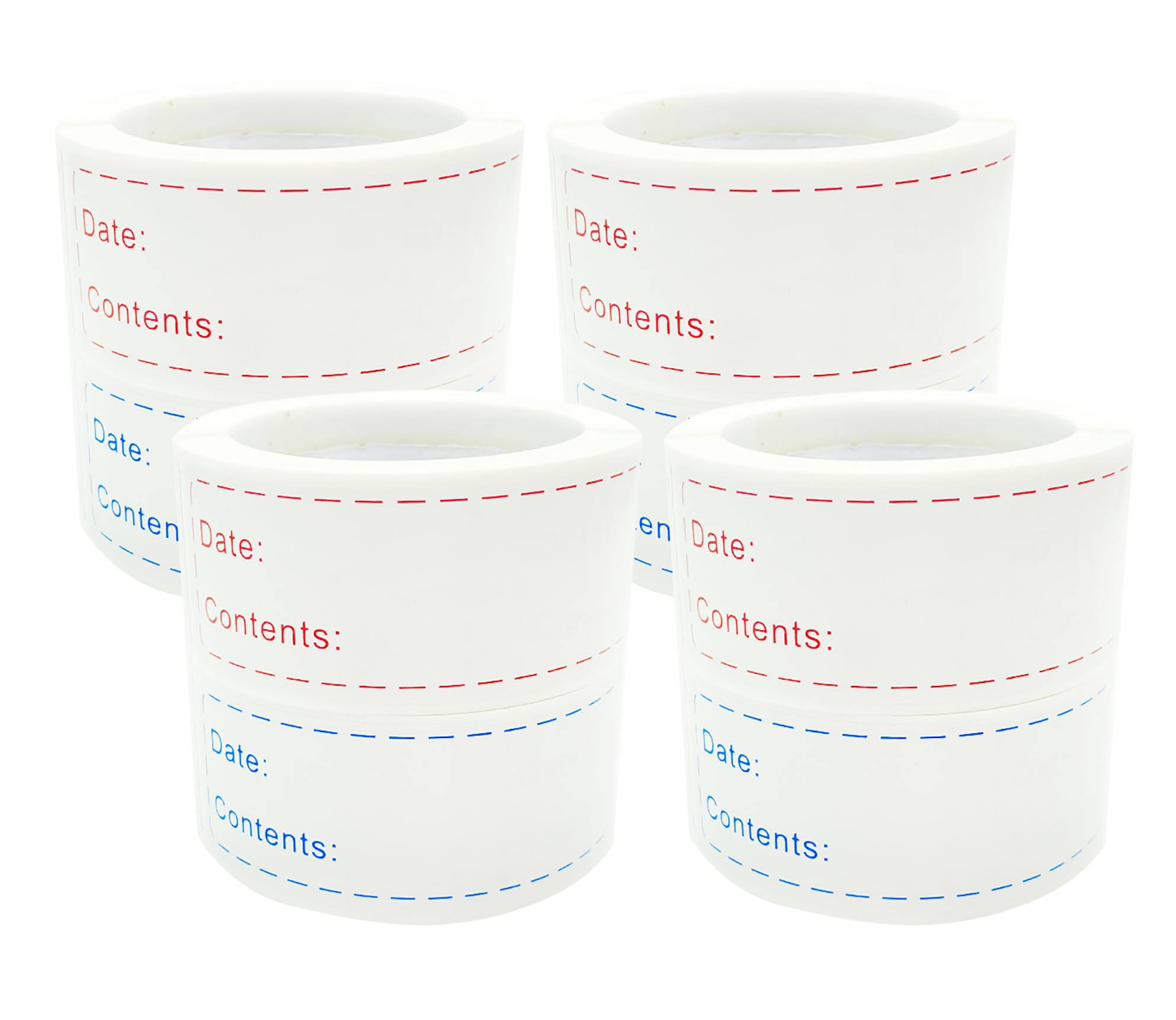 8 rotoli da 1000 etichette rimovibili per congelatore, 2,5 x 7,6 cm, adesivi per la conservazione degli alimenti, adesivi per data, facili da pulire e scrivere (1000 pezzi)
