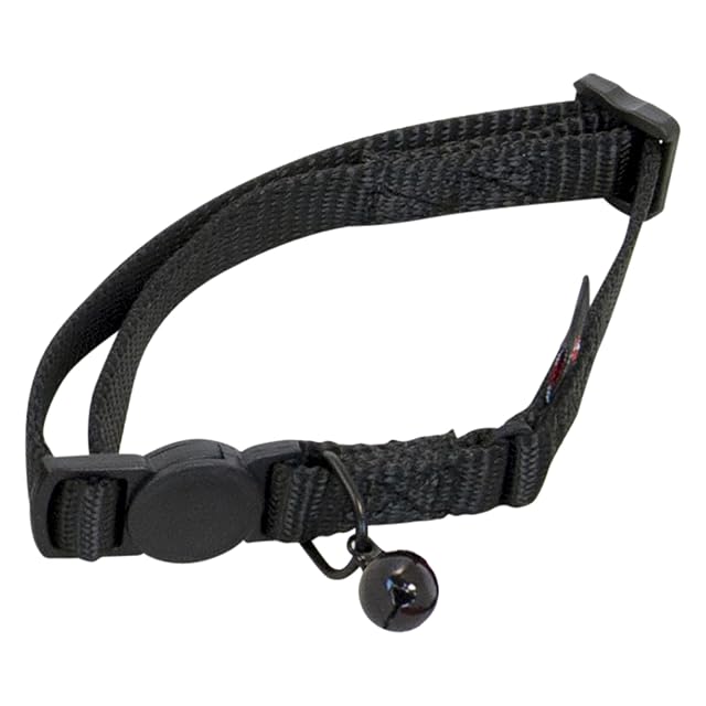 JACK AND VANILLA, Collar para Gato Negro de Nailon Ajustable, diseño Elegante y Seguro, Comodidad óptima