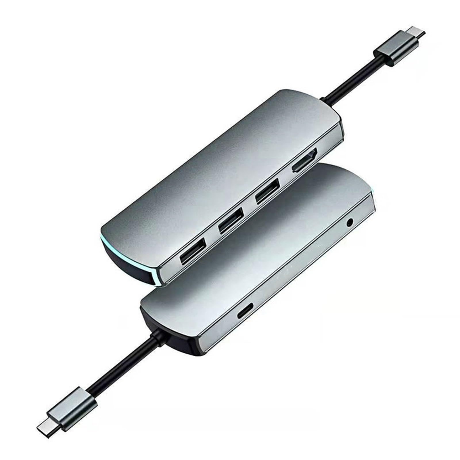 6 w 1 koncentrator USB typu C koncentrator USB multi przejściówka rozgałęziająca 6 portów ekspander koncentratora USB szybka transmisja Plug and Play na komputer stancjonarny