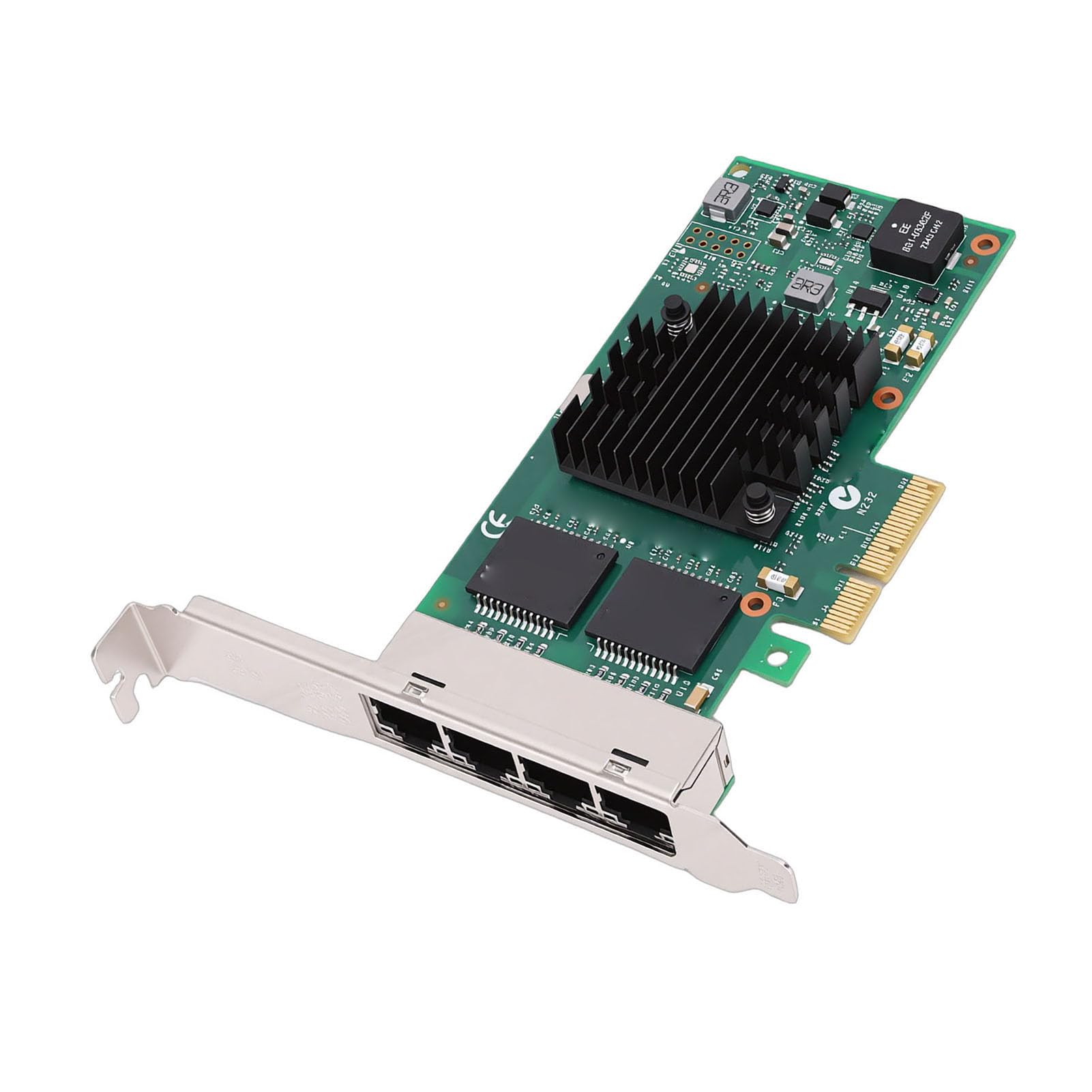Gugxiom Scheda di Rete Gigabit Trasferimento Dati 1GbE Ad Alta velocità, Scheda di Rete PCIe Gigabit 4 Porte RJ45 Espansione Multidispositivo, Ethernet PCIe per Server Desktop