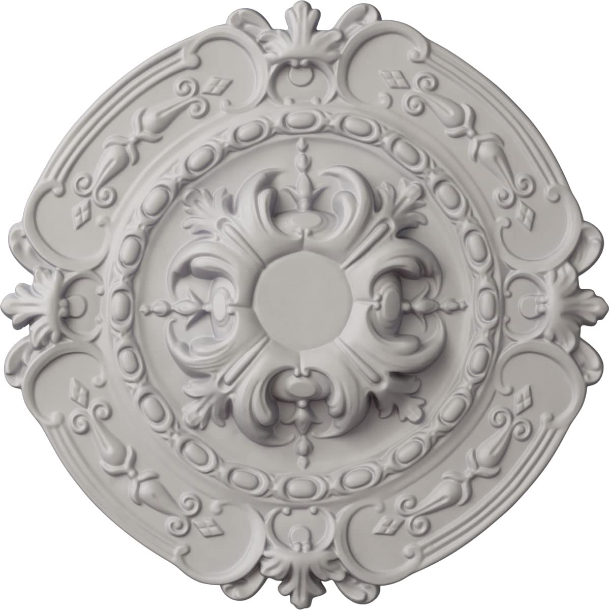 Ekena Millwork CM17SOUWF - Southampton - Ceiling Medallion, Ultra Pure White