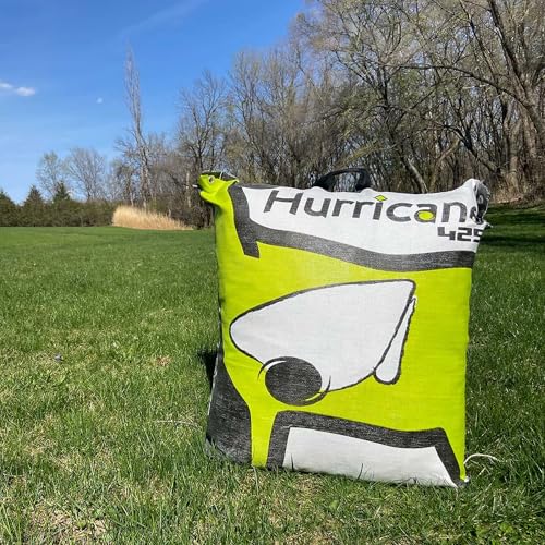 Image of Hurricane 2-Sided High-Velocity Archery Bag Target, High-Visibility Aiming Points, Off-Center Deer Vitals on Back, Heavy-Duty Handle for Easy Transport