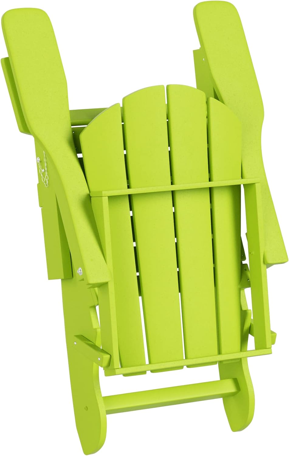 WO Home Furniture Adirondack Chairs Table Set of 3 PCS Outdoor Folding Chairs Coffee Table Weather/UV Resistant for Lawn, Garden, Bon Fire, Balcony (Lime)