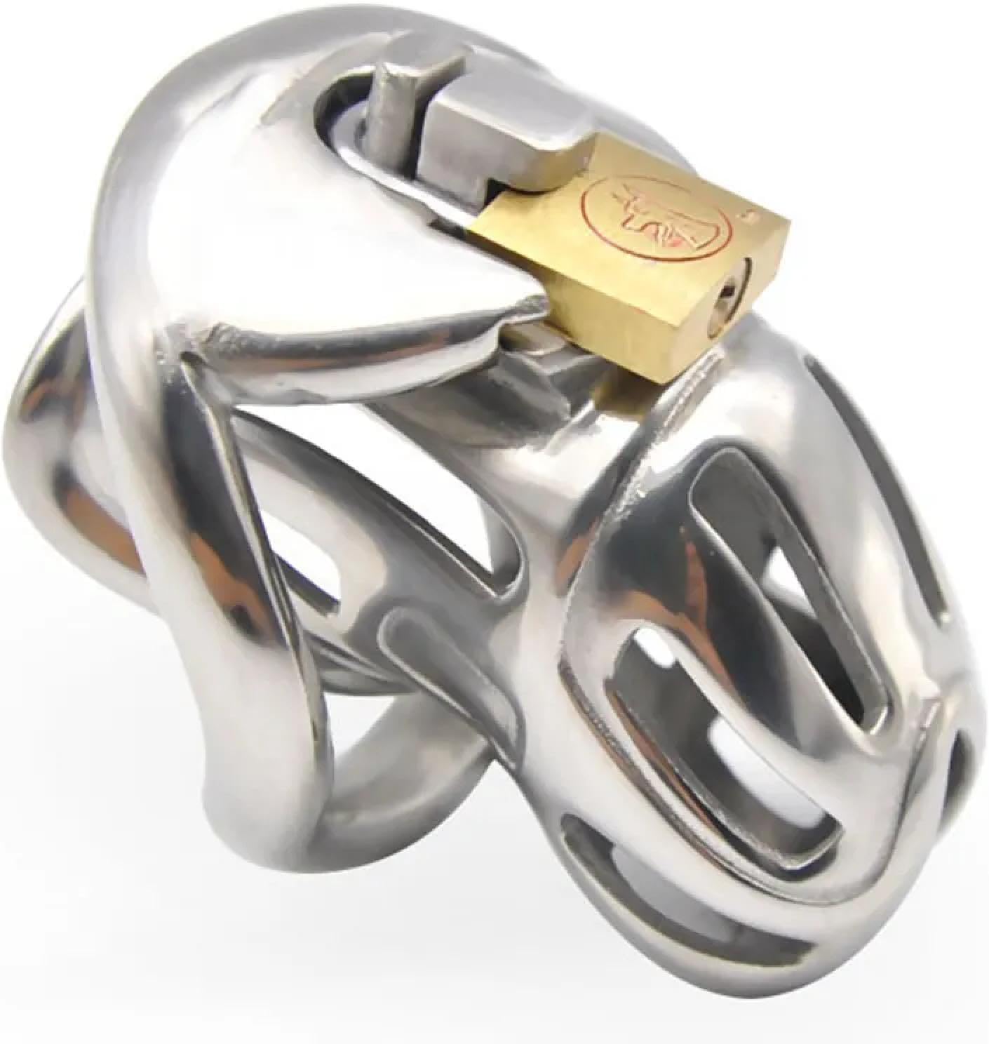 Lock Ring 316 Stainless Steel Cock Cage,Male Device,Penis Rings,Penis Lock,Adult Sex Toy for Man,Sex Machine Masturbator