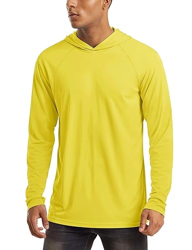 MAGCOMSEN Men's Hooded UPF 50+ Sun Protection T Shirts Long