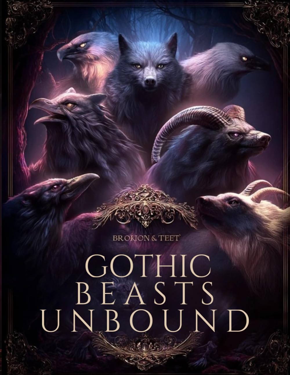 GOTHIC BEASTS UNBOUND: A High Detail Gothic Fantasy Animals Coloring Book for Adults & Teens Ages 14+ | Wolves, Ravens, Dragons, Owls & Mythic Beasts ... Those Who Love Dark Romantic Gothic Worlds