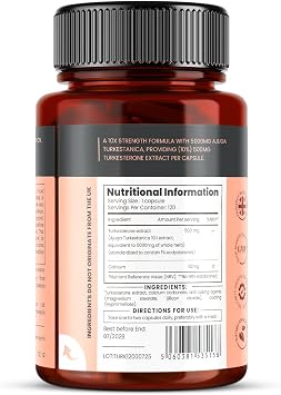 Pureclinica 10X Strength Turkesterone 5082mg x 720 Capsules (6 Bottles of 120) - 2 Years Supply