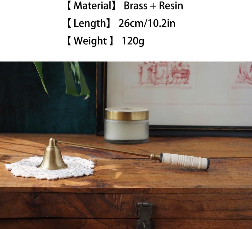 Long Handle Candle Snuffer, Decorative Rustic Brass Candle Extinguisher Candlesnuffer, Unique Farmhouse Decor Candle Accessories