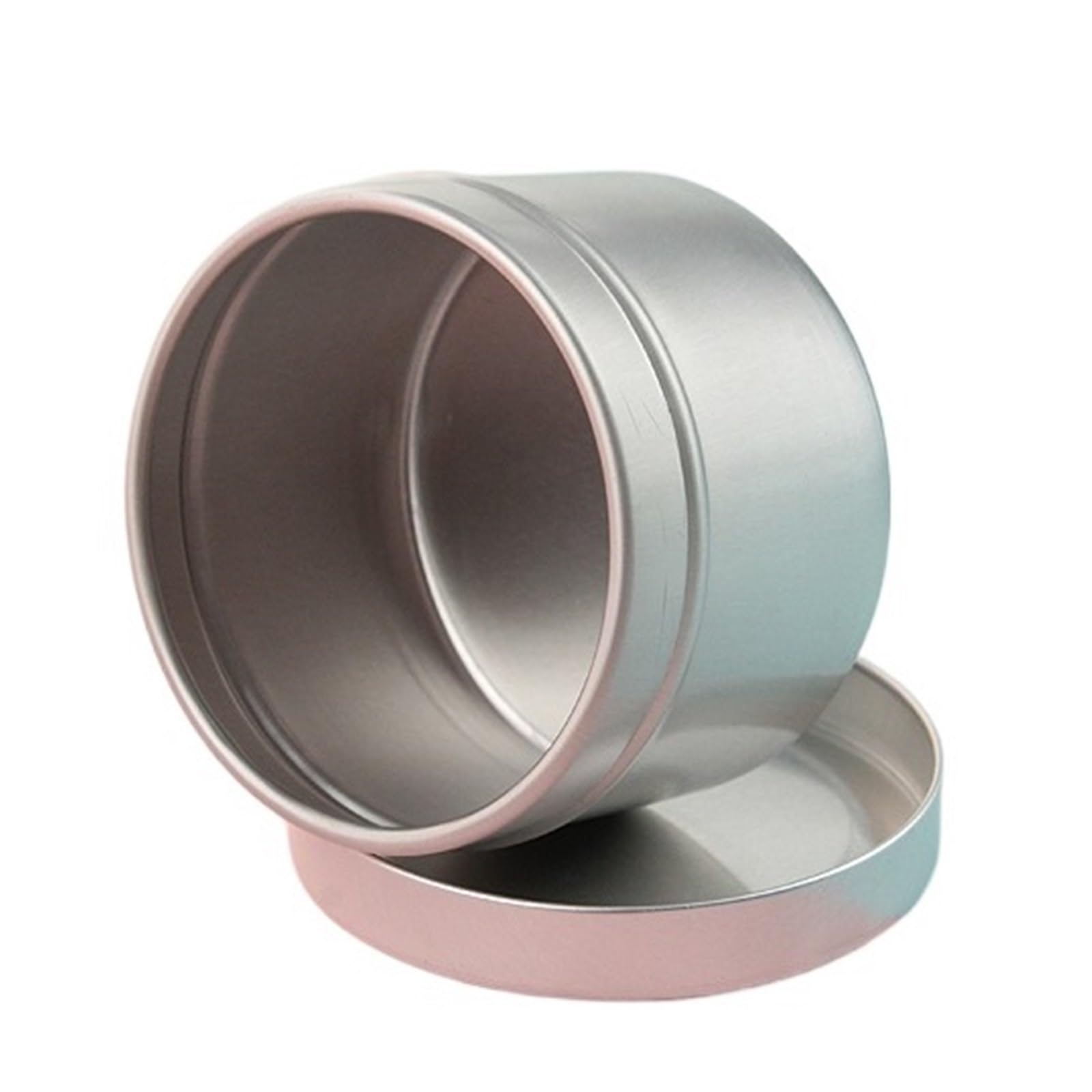 Candle Jars, Empty Aluminum Round Tin Candle Jars 50ml Multicolor 20/60/80/100pcs With Lids(Silver,100pcs)