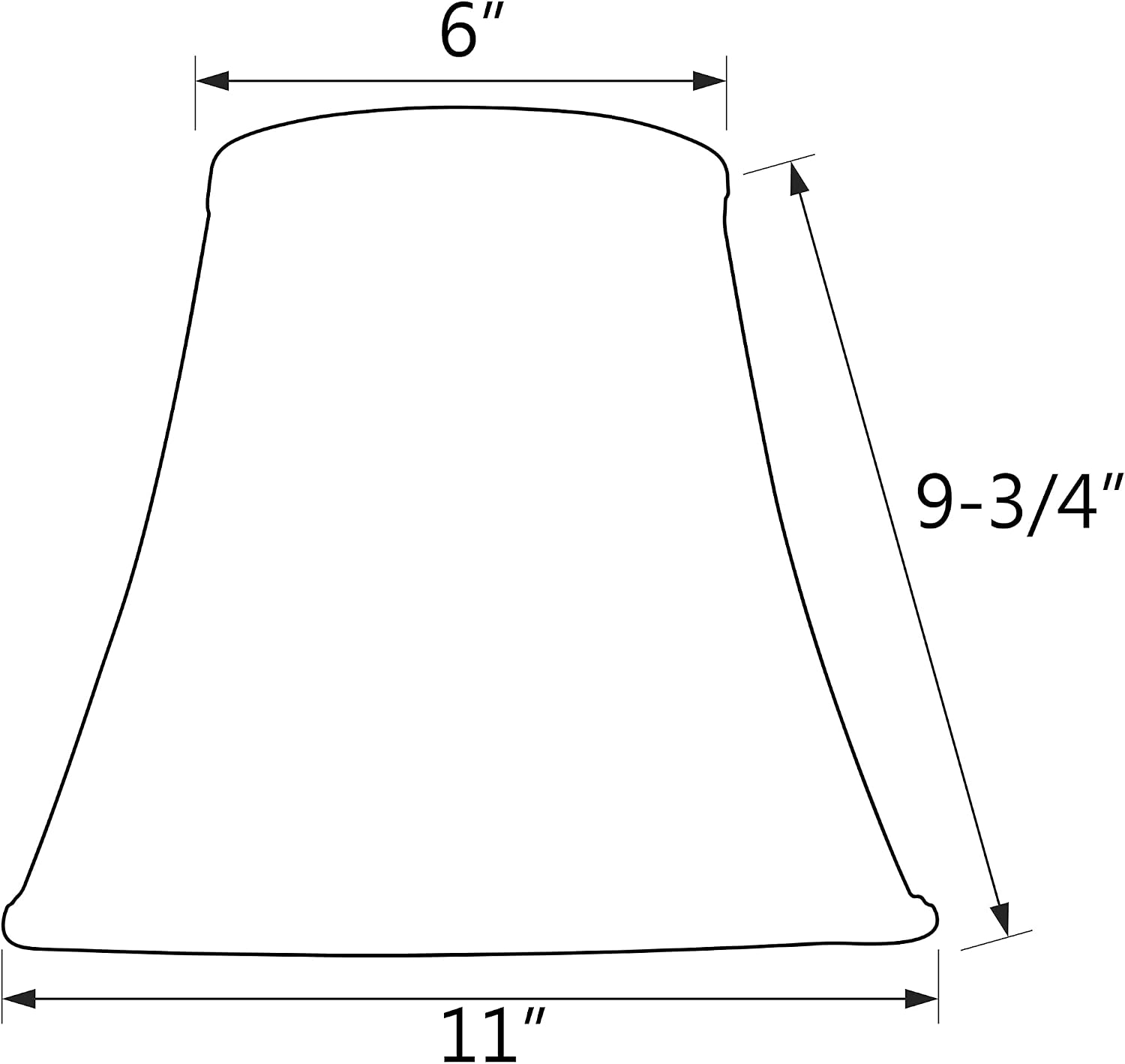 Aspen Creative 30040A Transitional Bell Shape Spider Construction Lamp Shade in Off White, 11" wide (6" x 11" x 9 3/4")