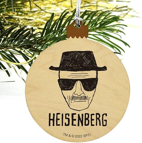 Miniatura 4 de Breaking Bad Classic Heisenberg - Adorno navideño de madera para árbol de Navidad