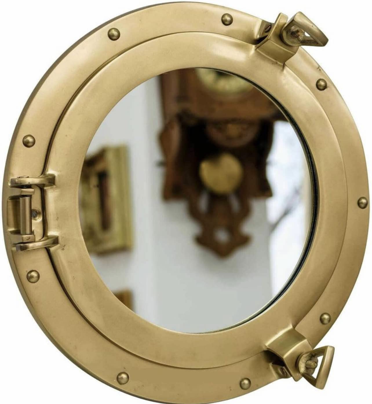 Miroir hublot de bateau en laiton, cadeau idéal pour passionné de décoration marine et pirate