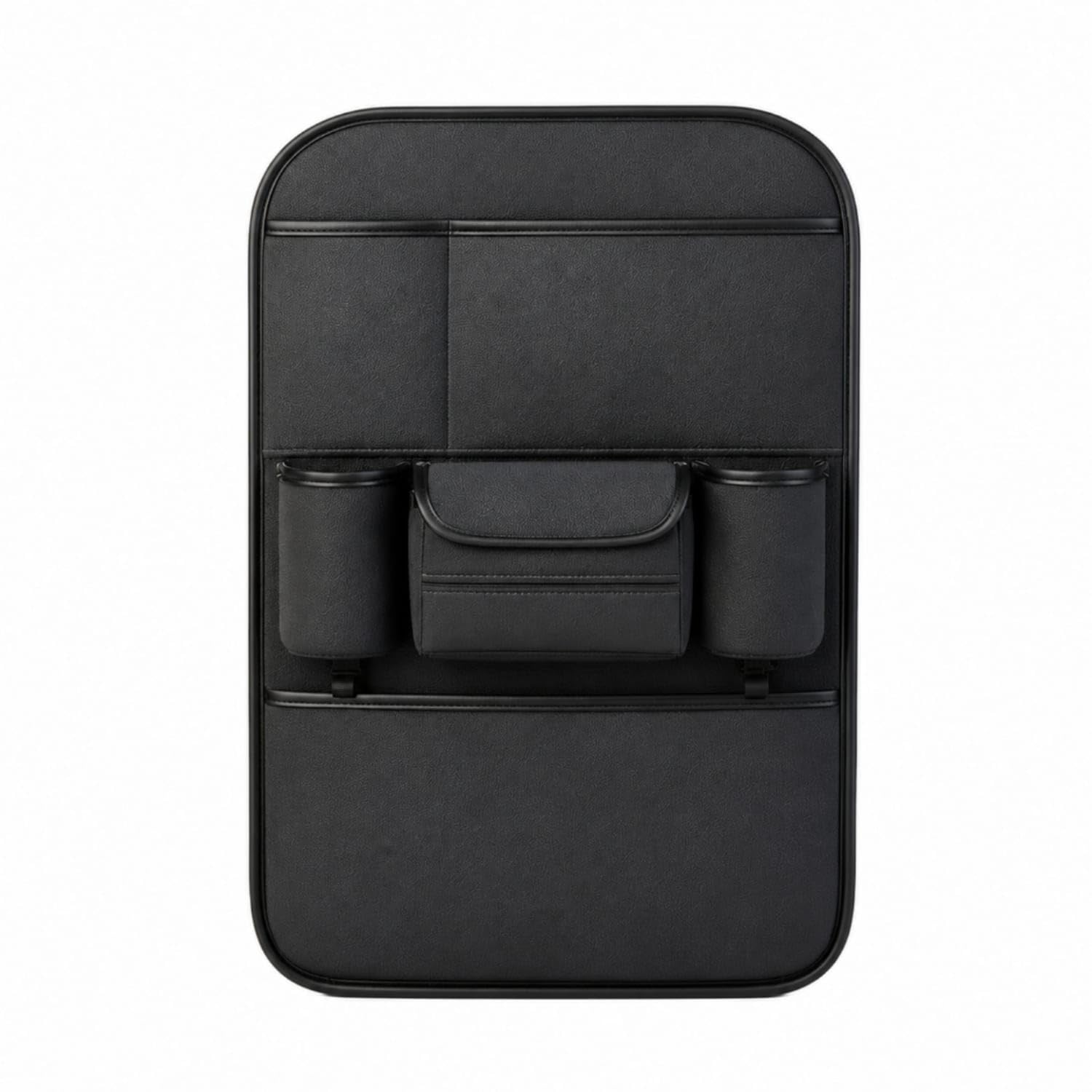 Multi-Pocket Car Backseat Organizer with Table Tray Fold-Down Seat Back Organizer with Storage Pockets Hanging Space-Saving for Families, Commuters, Road Trips, Black, Regular-image-44