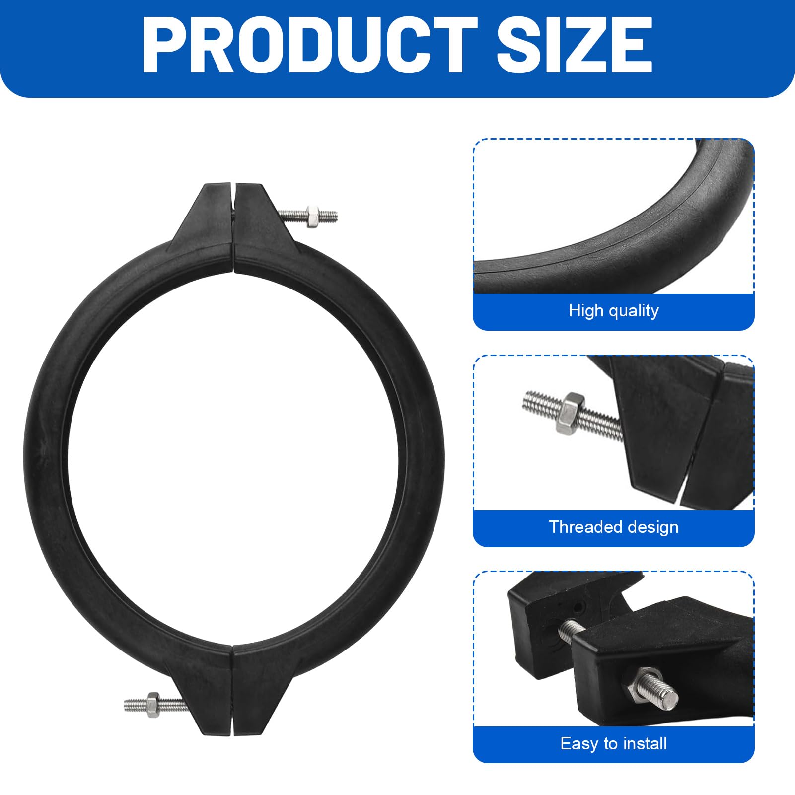 Spannring Sandfilteranlage Pool,2 Stück 180mm Spannring Sandfilter & Dichtungsring Poolpumpe,Sandfilter Filterspannring Dichtung Ersatzteile für Sandfilteranlage,Pool Ersatzteile Poolpumpe Zubehör (C)