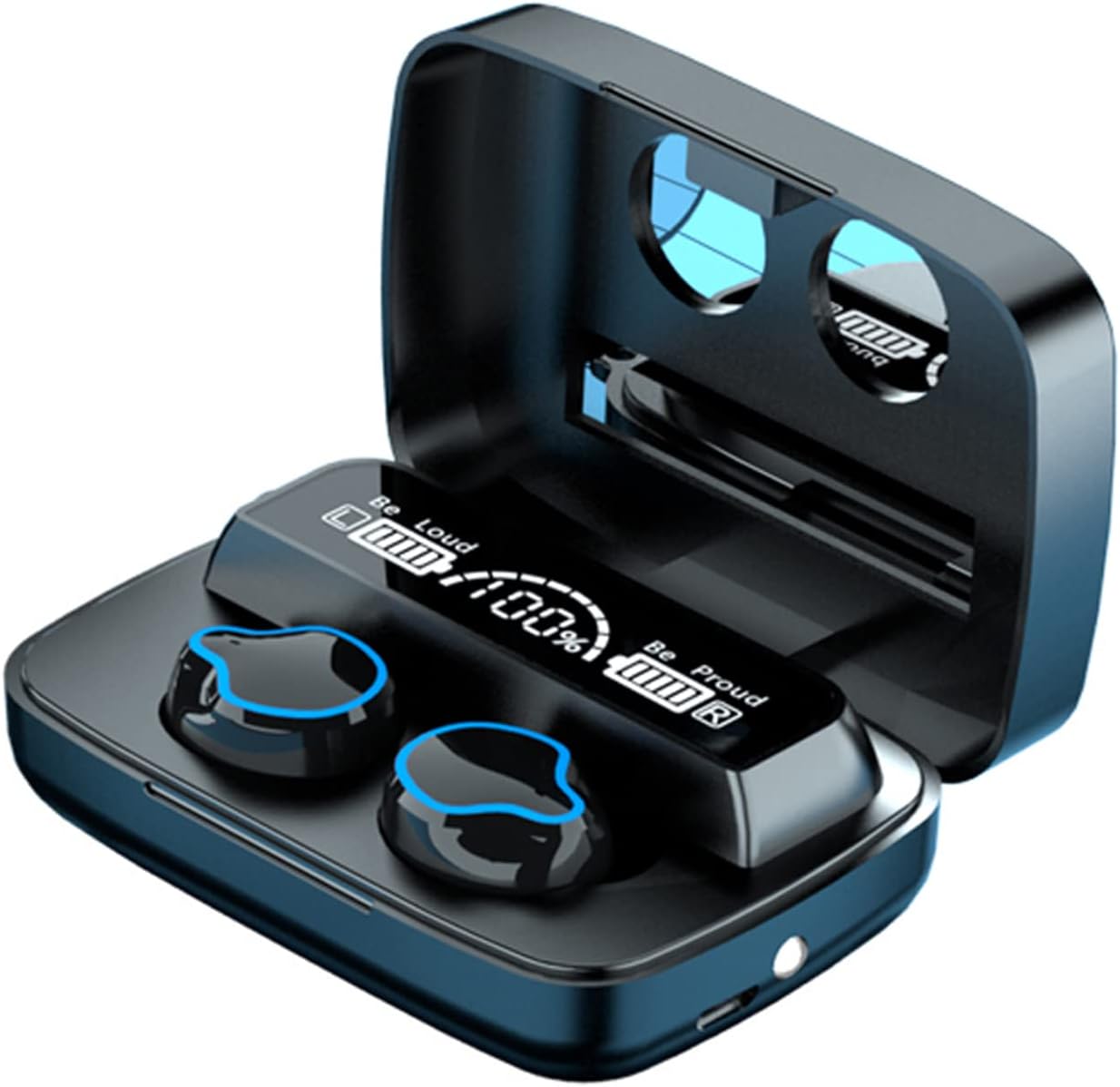 TWS Bluetooth Headphones,HD Stereo Noise Cancelling Wireless Earphones,Bluetooth 5.1 Earbuds 180H Playtime Wireless Charging Case & Power Display,in-Ear TWS Headphone for iPhone and Android Phones