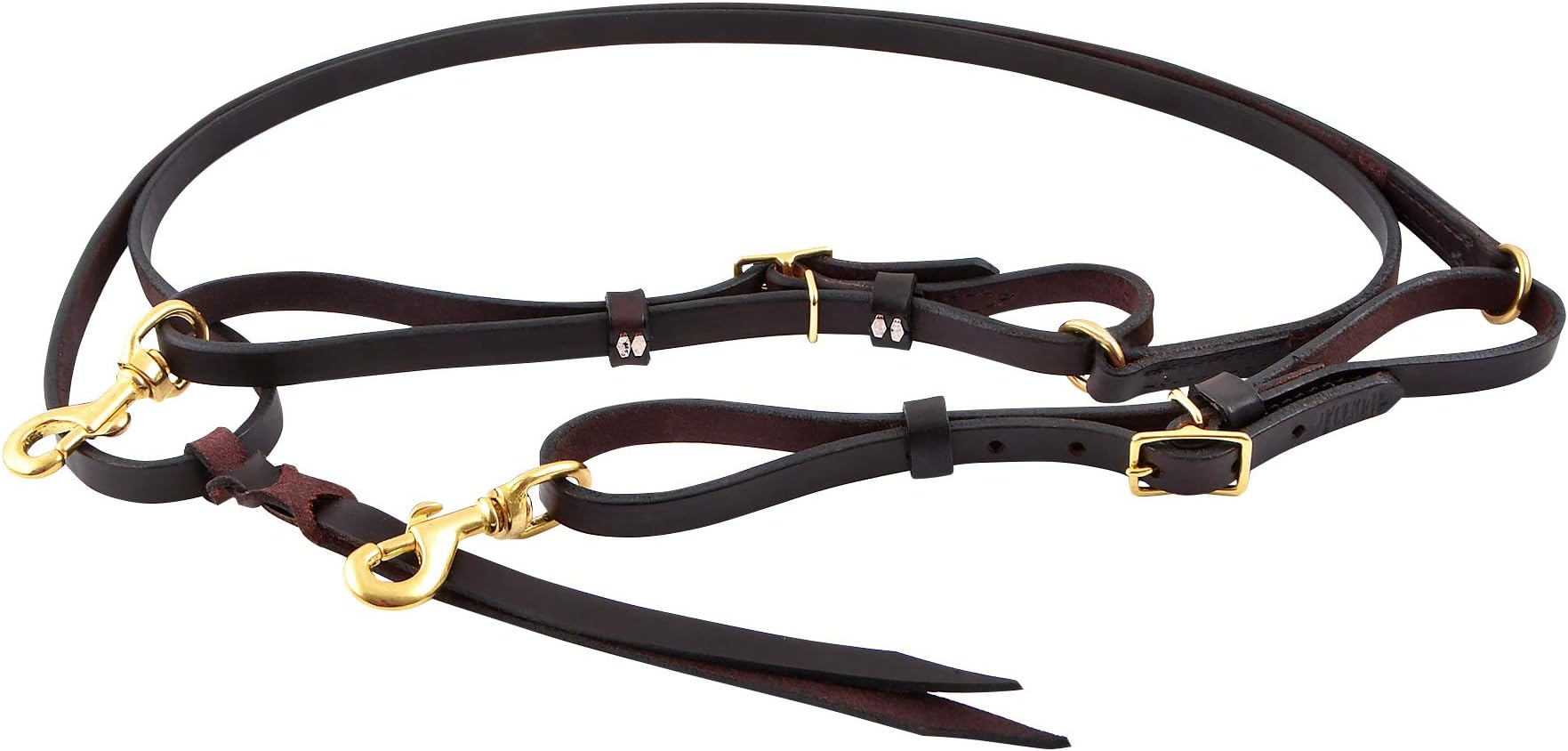Tucker Adjustable Trail Rein w/Brass