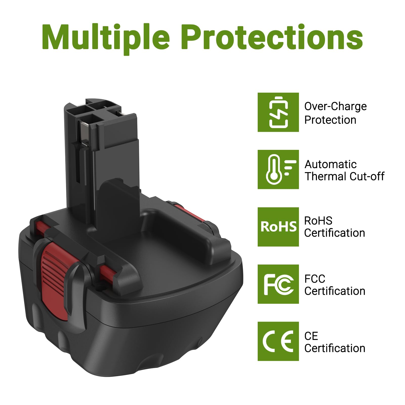 12V 4500mAh BAT045 NI-MH Batterie pour Bosch 12V 2607335273 2607335531 2607335709 2607335541 2607335274 2607335261 2607335542 2607335526 PSR 12 VE-2 GSR 12-2 GSR 12VE-2 BAT120 BAT046 BAT043