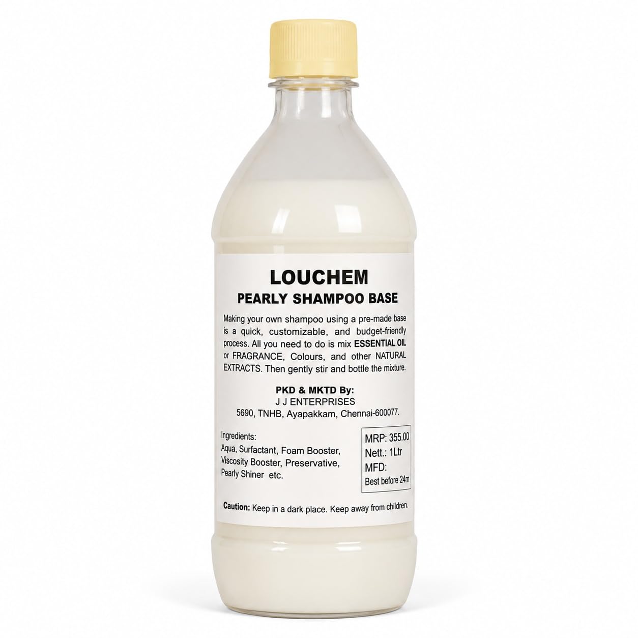 JJ ENTERPRISES Pearly Shampoo Base for DIY Shampoo Making | Cosmetic Grade Pearl Shampoo Base | Ready-to-Use Liquid Base | Add Essential Oils, Herbal Extracts & Fragrances | 1 Litre-image-5