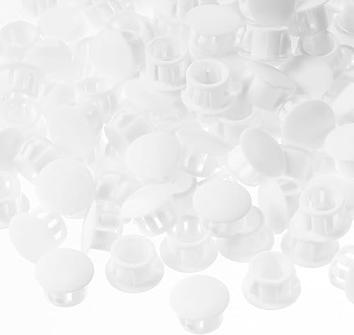 Miniatura 8 de 150 tapones de plástico para agujeros de plástico, tapones de rosca blancos, tapa de agujero de plástico a presión, enchufe de orificio tipo