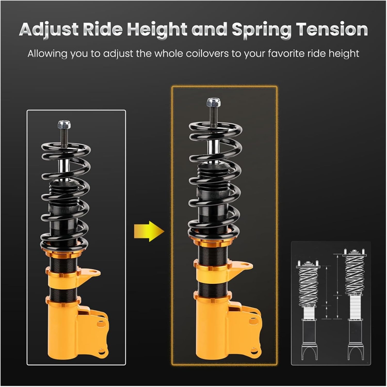 2x Front Coilover Struts Shock Compatible With Holden Commodore VY VT VTII VZ VX Sedan Wagon