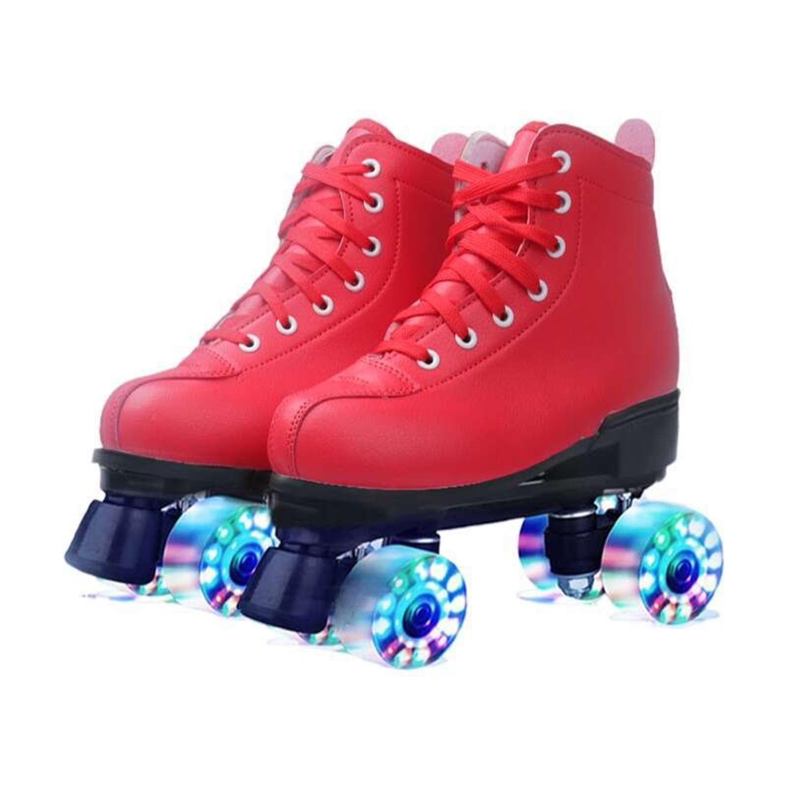 Roller Enfant Femmes Hommes, à Deux Rangées Patins Fantaisie à 4 Roues Patin A Roulette pour Adultes Sports en Extérieur