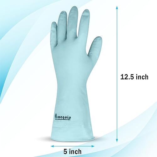 Miniatura 2 de Guantes de goma reutilizables, 3 pares de guantes de limpieza para el hogar, sin látex, para cocina, lavavajillas, lavandería, cocina y baño,