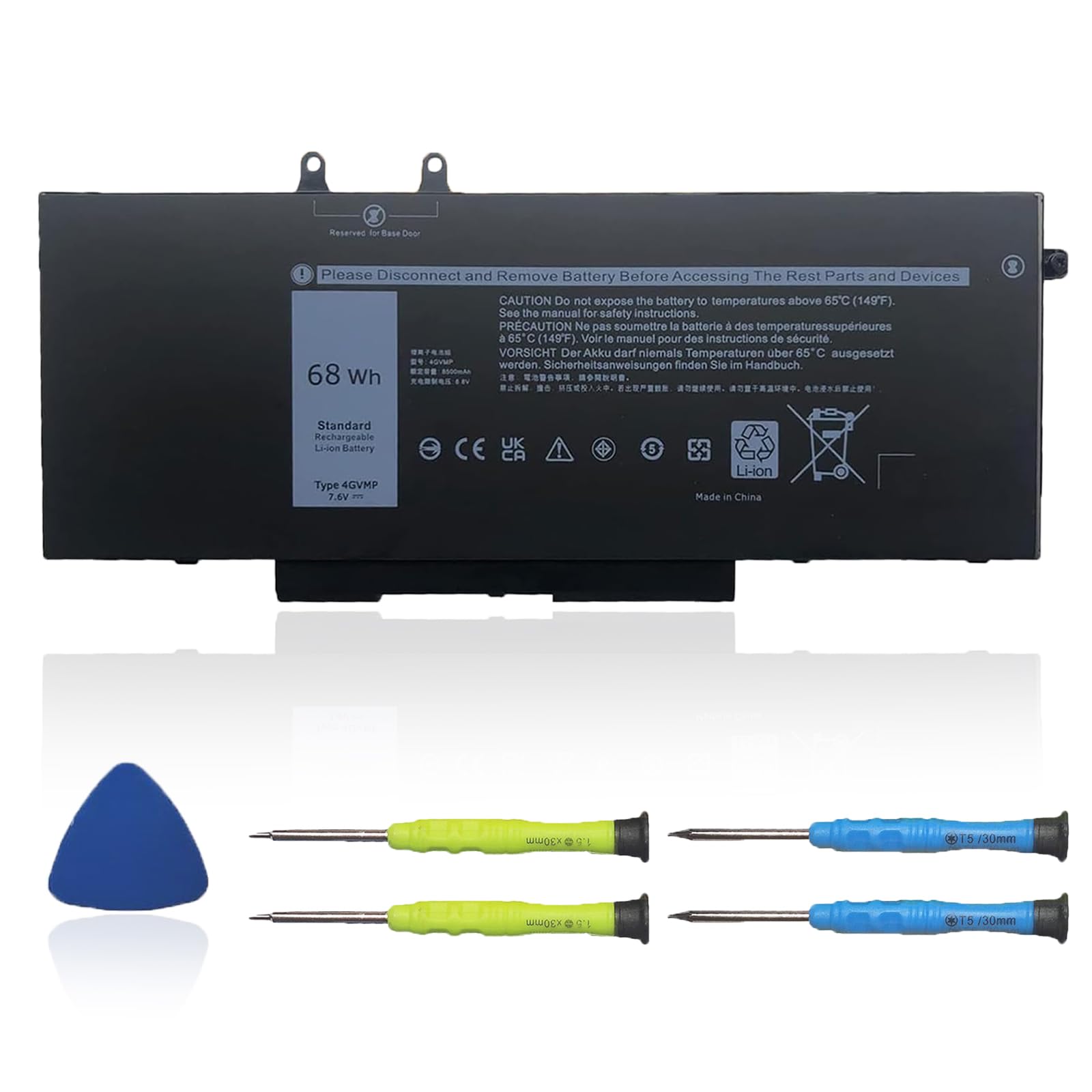 4GVMP Laptop Battery Compatible with Dell Latitude 5400 5500 Precision 3540 Inspiron 7590 7591 7791 2-in-1 Series 1V1XF R8D7N RF7WM 0RF7WM 9JRYT 09JRYT 0X77XY 0C5GV2 7.6V 68Wh